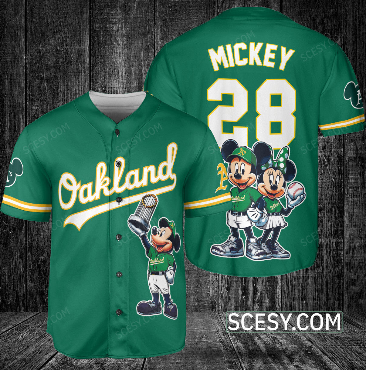 Oakland Athletics MM Baseball Jersey Green