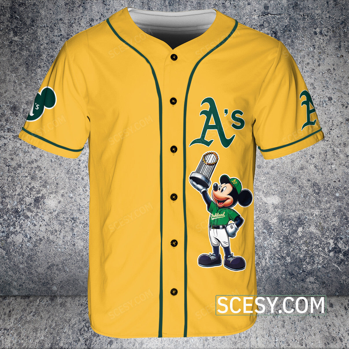 Oakland Athletics MM Baseball Jersey Yellow