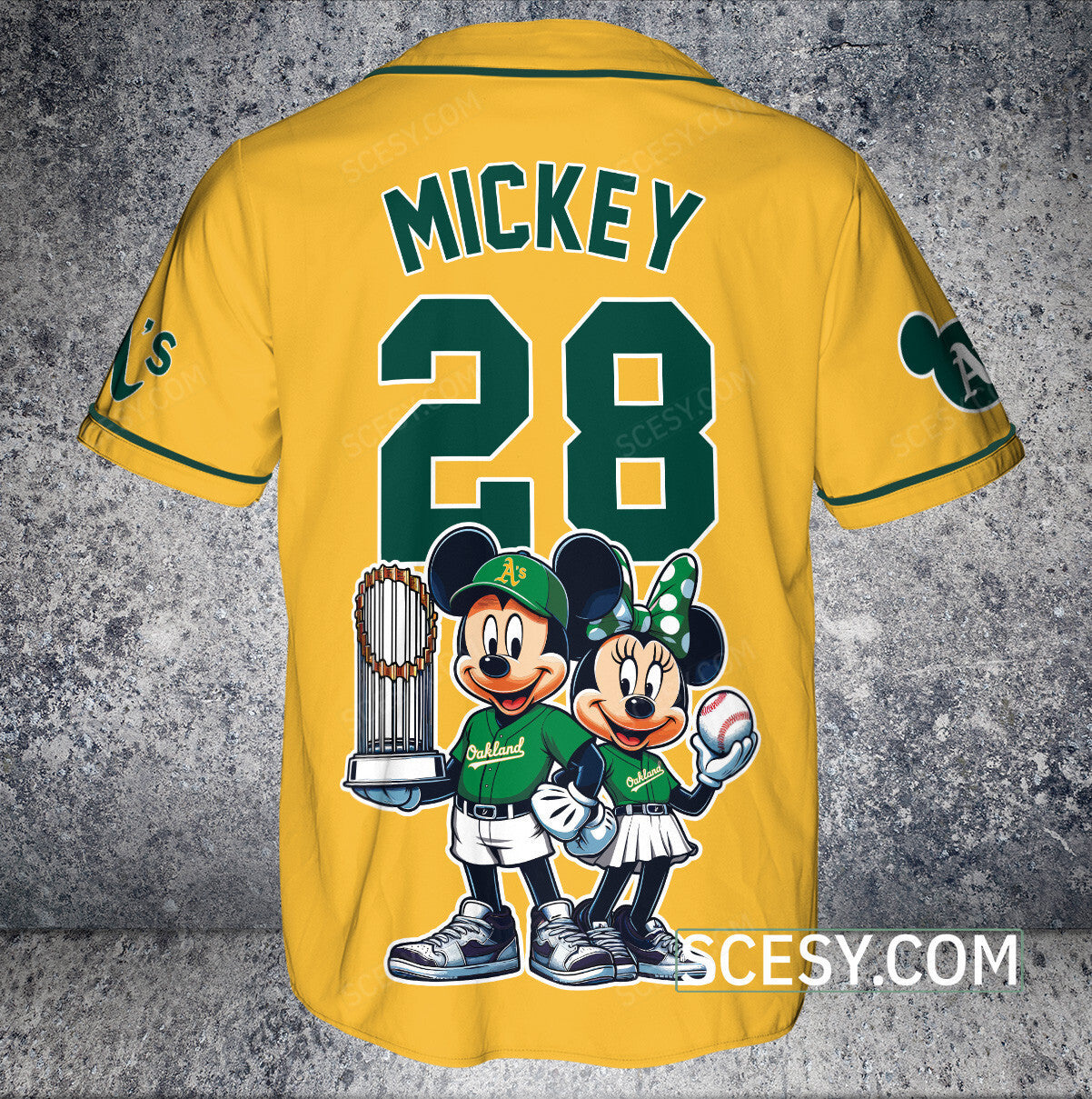 Oakland Athletics MM Baseball Jersey Yellow