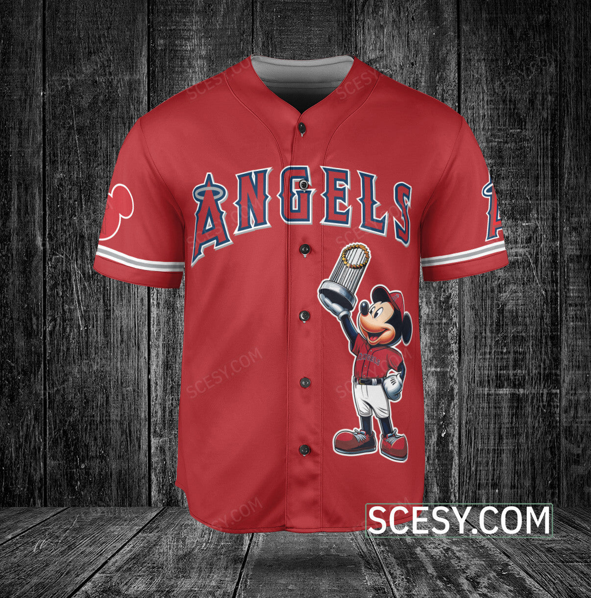 Los Angeles Angels MM Baseball Jersey Red