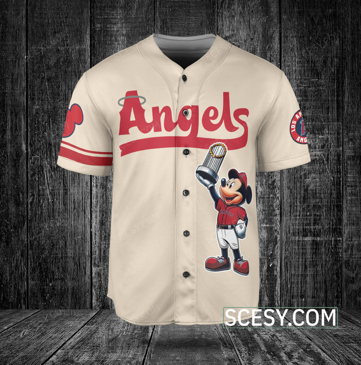 Los Angeles Angels MM Baseball Jersey Natural