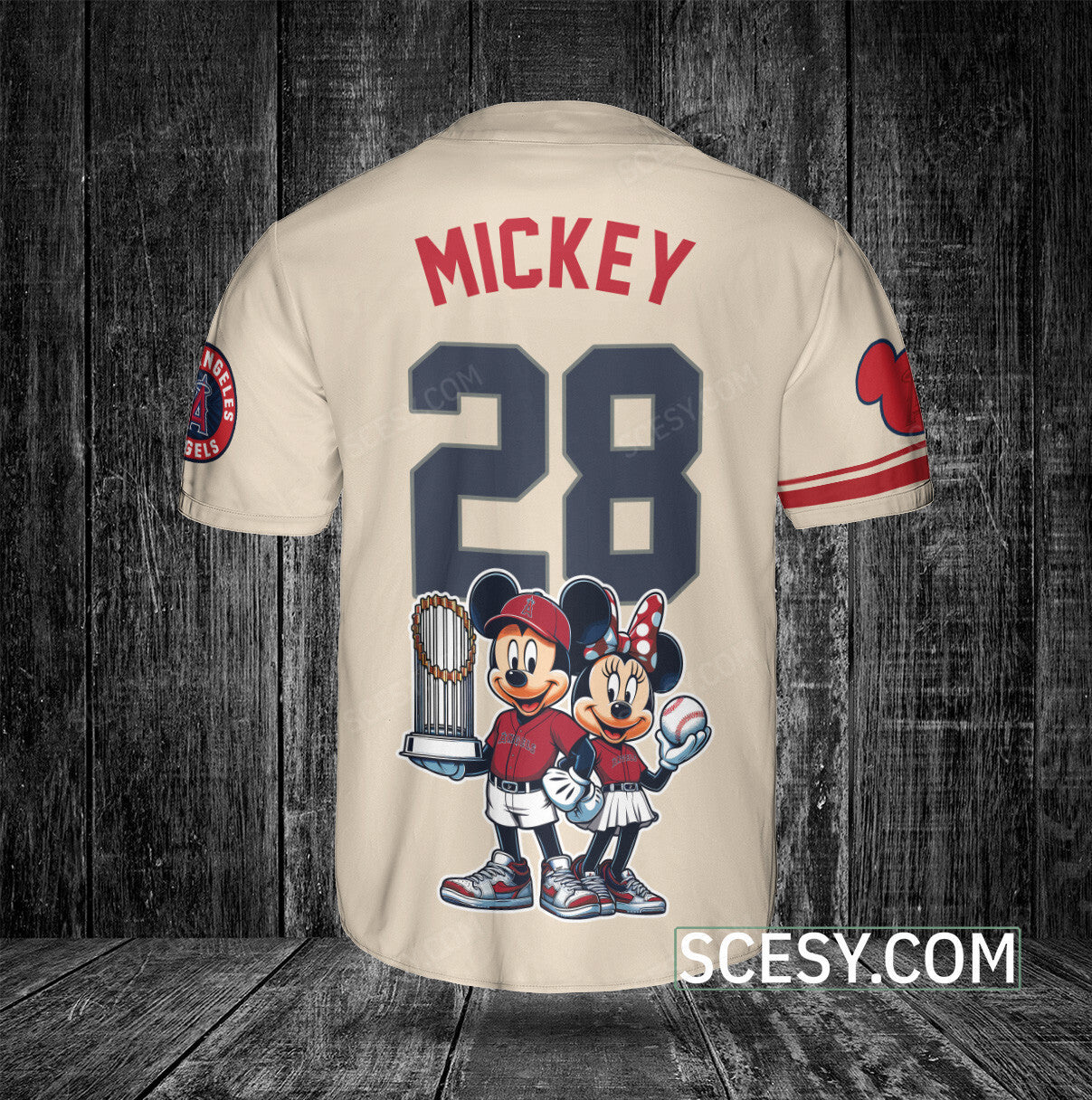 Los Angeles Angels MM Baseball Jersey Natural