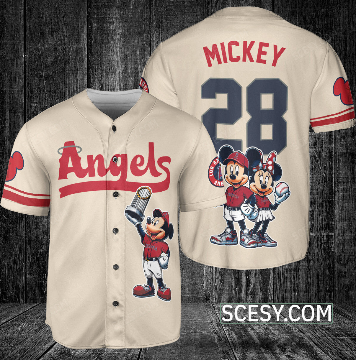 Los Angeles Angels MM Baseball Jersey Natural