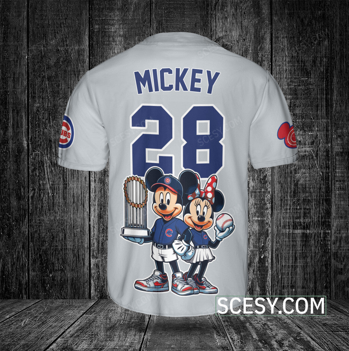 Chicago Cubs MM Baseball Jersey Light Gray