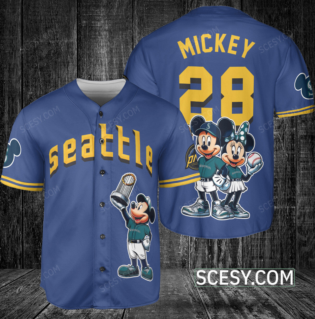 Seattle Mariners MM Baseball Jersey Blue