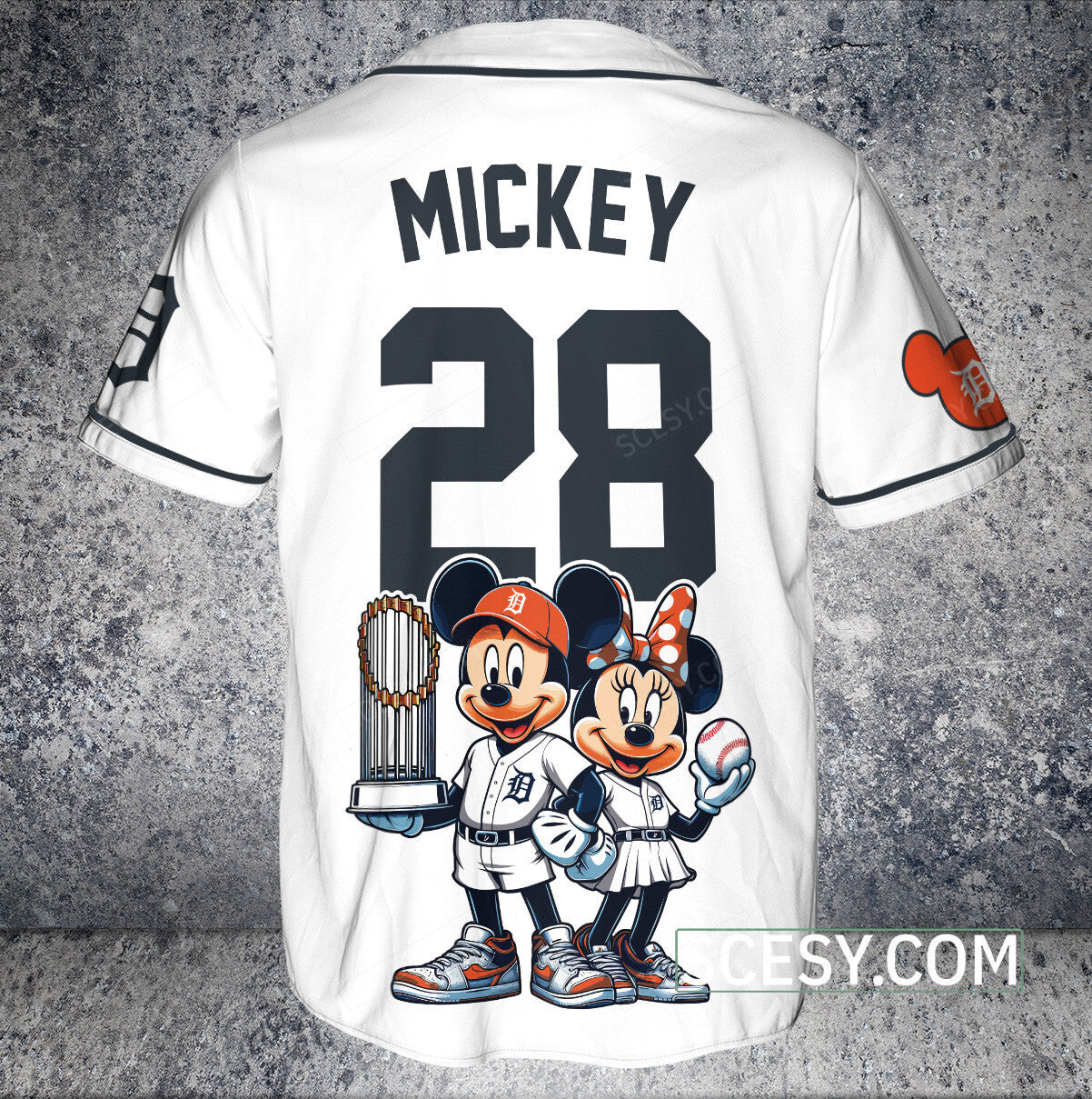Detroit Tigers MM Baseball Jersey White