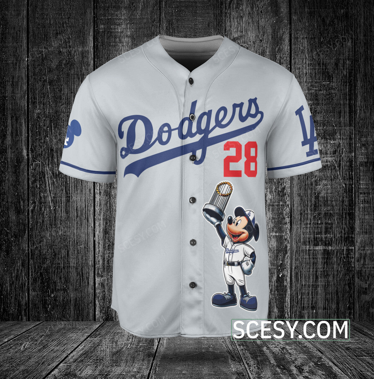 Los Angeles Dodgers MM Baseball Jersey Gray