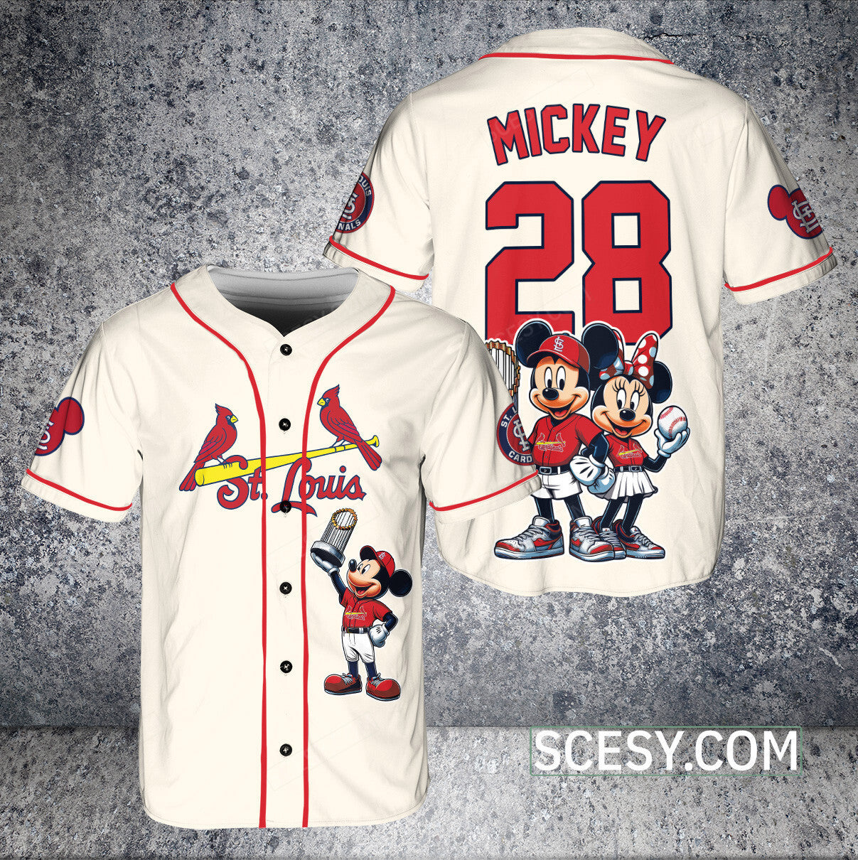 St. Louis Cardinals MM Baseball Jersey Yellow