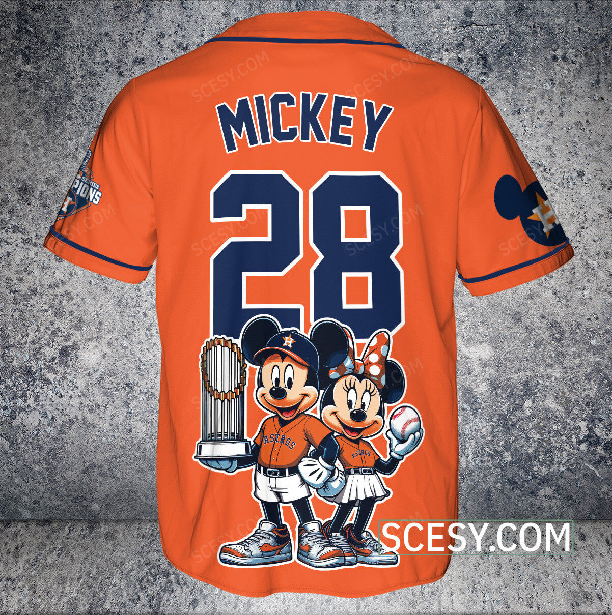 Houston Astros MM Baseball Jersey Orange