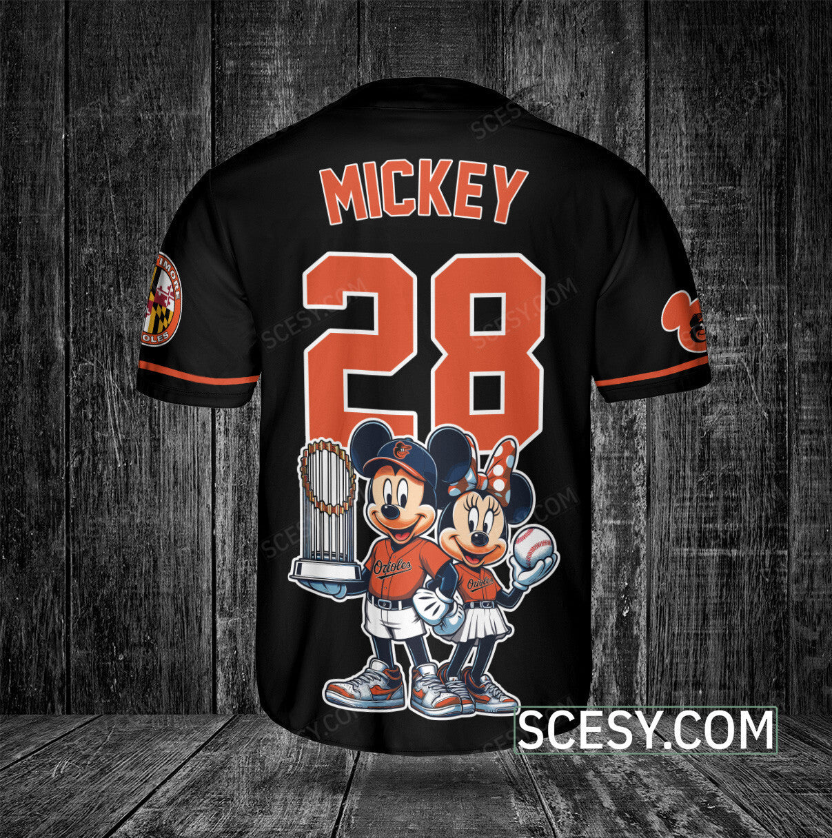 Baltimore Orioles MM Baseball Jersey Black