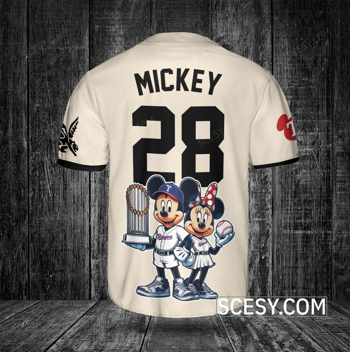Texas Rangers MM Baseball Jersey Yellow
