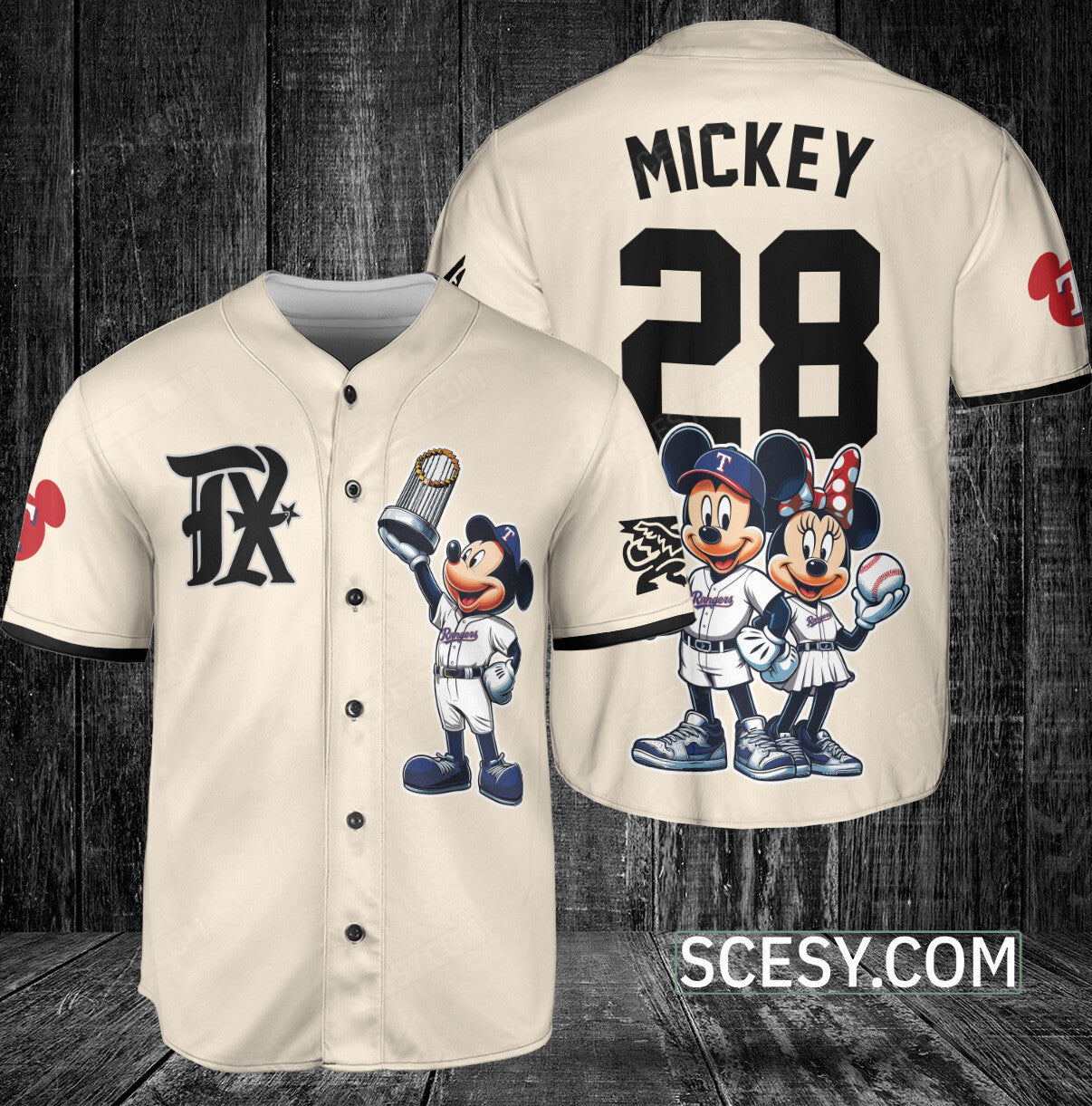 Texas Rangers MM Baseball Jersey Yellow