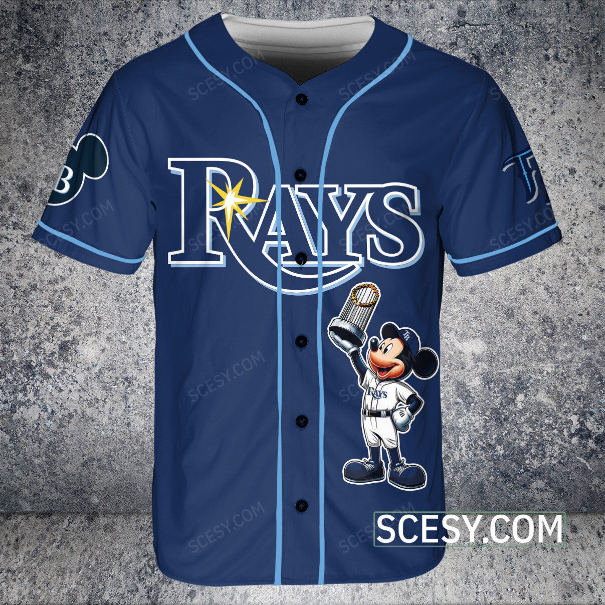 Tampa Bay Rays MM Baseball Jersey Navy