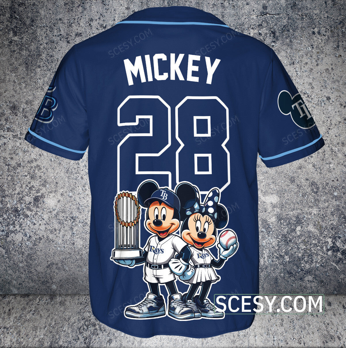 Tampa Bay Rays MM Baseball Jersey Navy