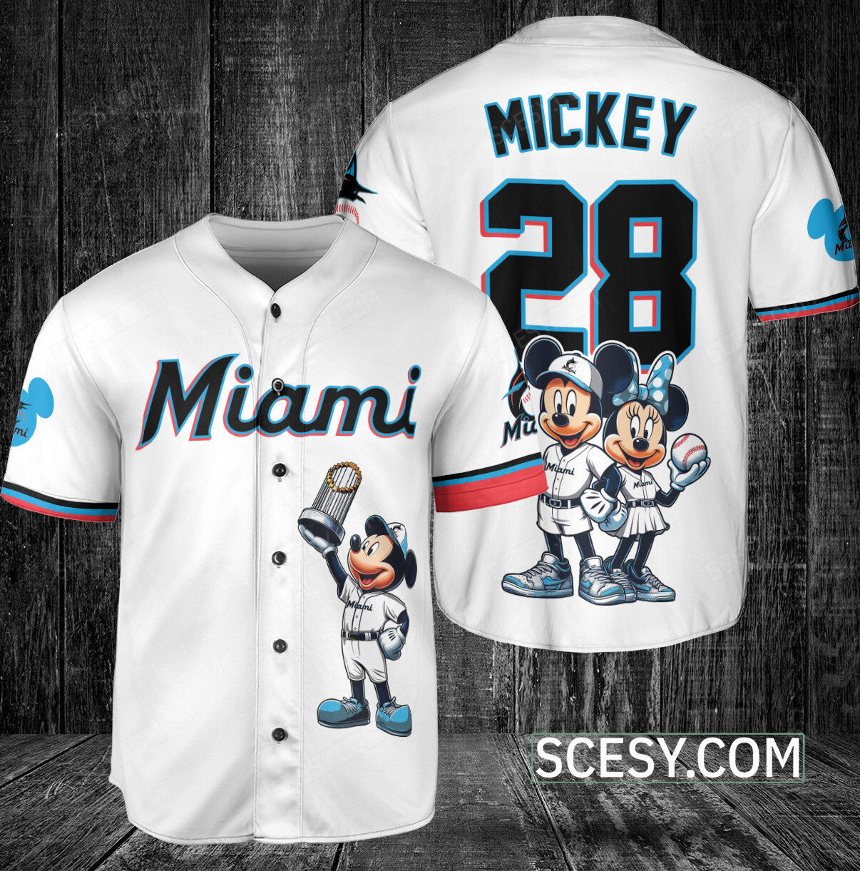 Miami Marlins MM Baseball Jersey White