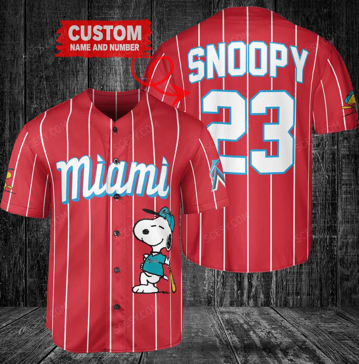 Miami Marlins PS x Miami Marlins Baseball Jersey R