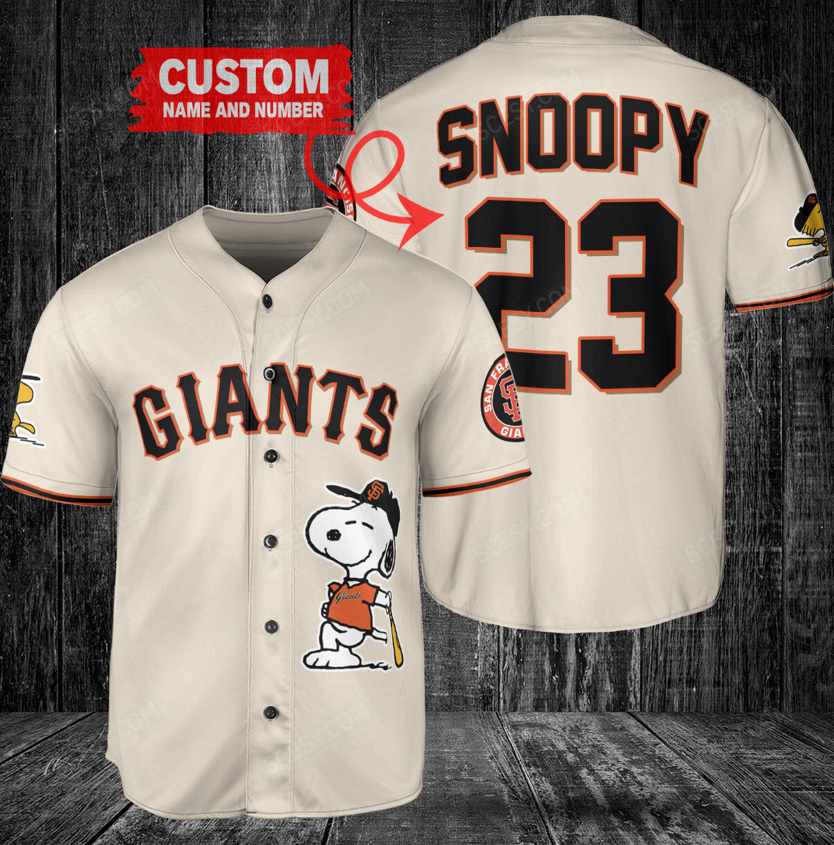 San Francisco Giants PS x San Francisco Giants Baseball Jersey CR