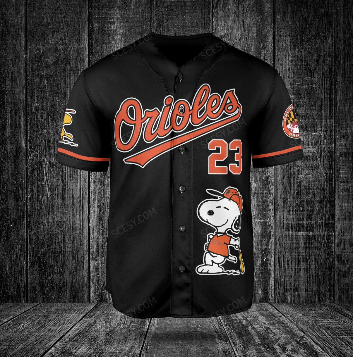 Baltimore Orioles PS Baseball Jersey Black