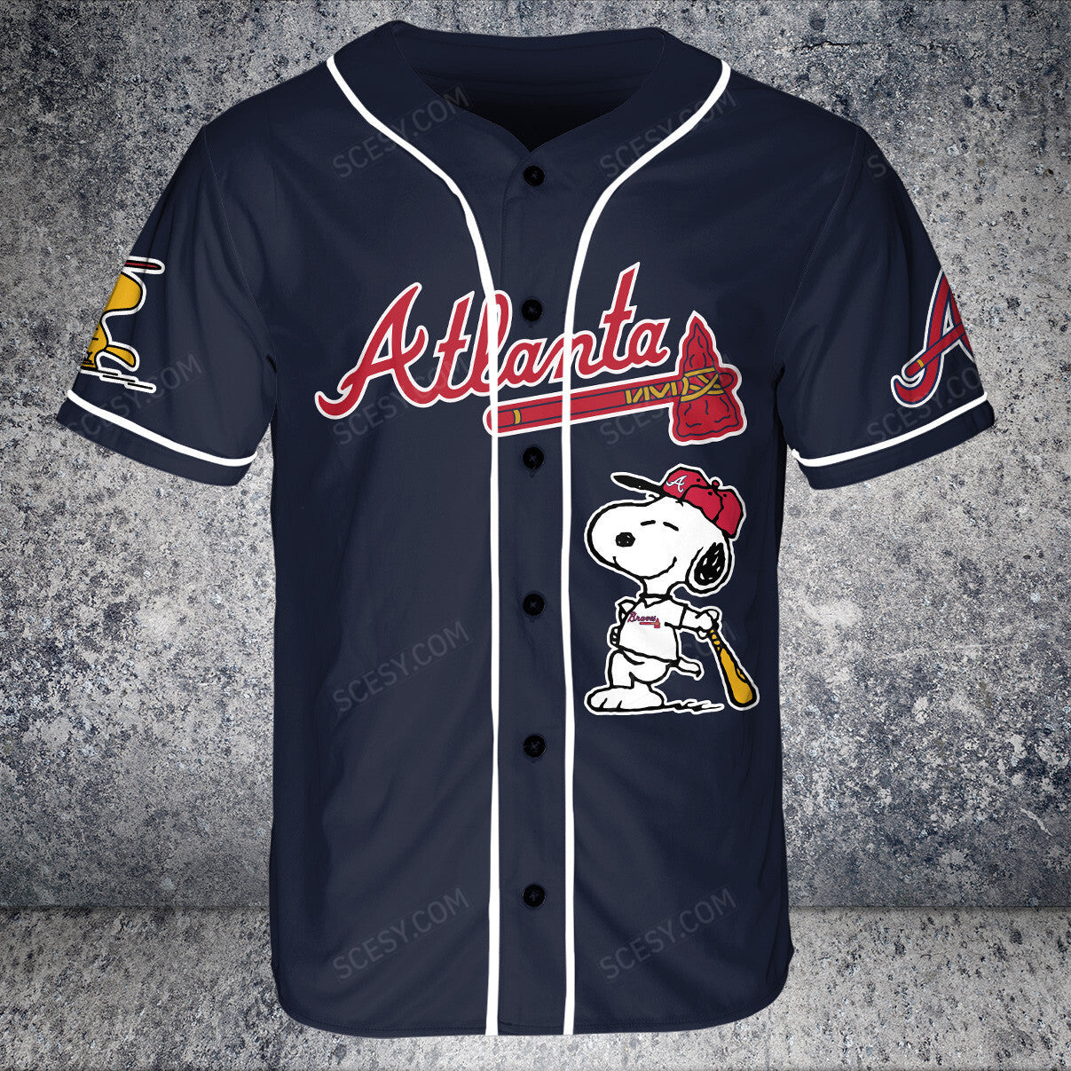 Atlanta Braves PS Baseball Jersey Navy
