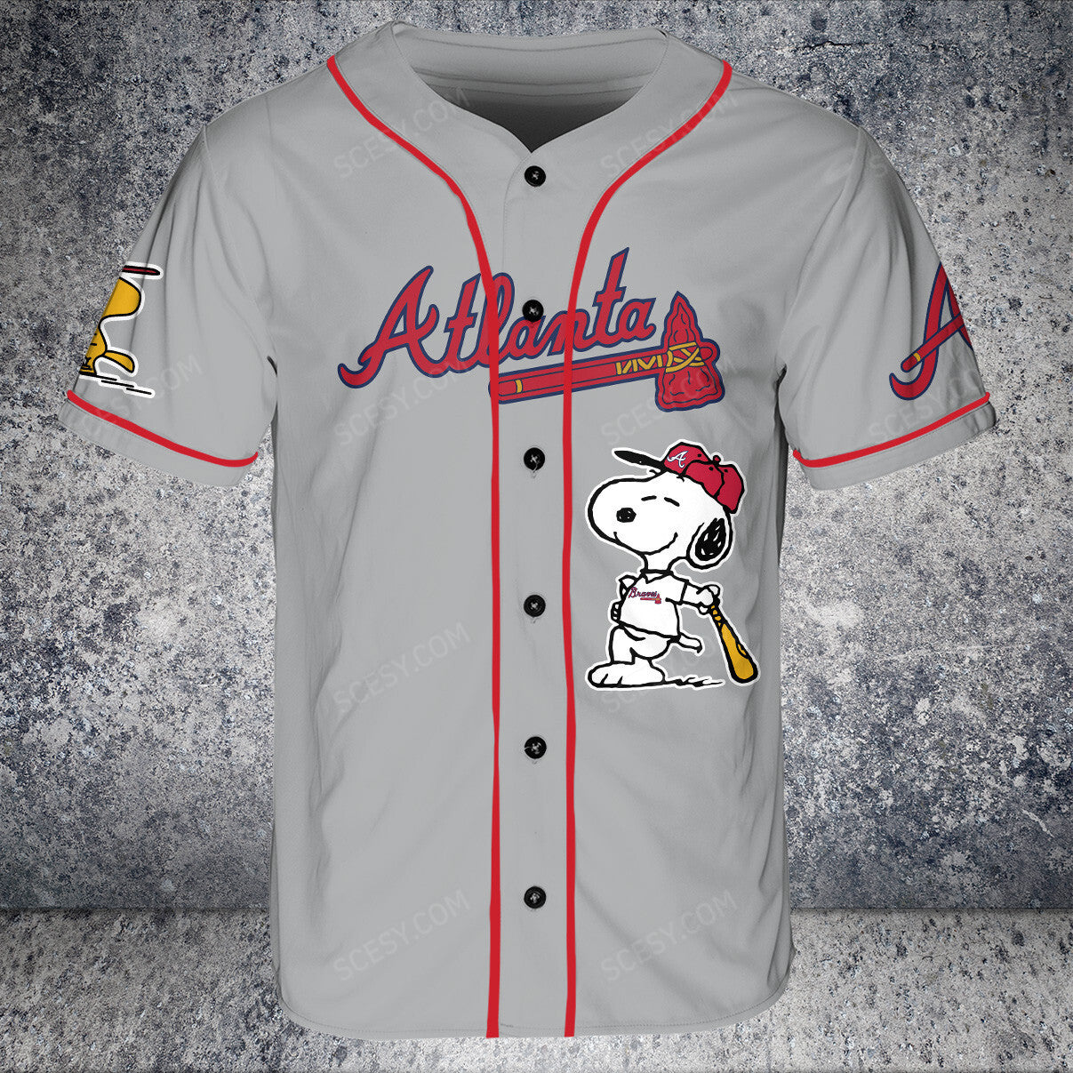 Atlanta Braves PS Baseball Jersey Gray