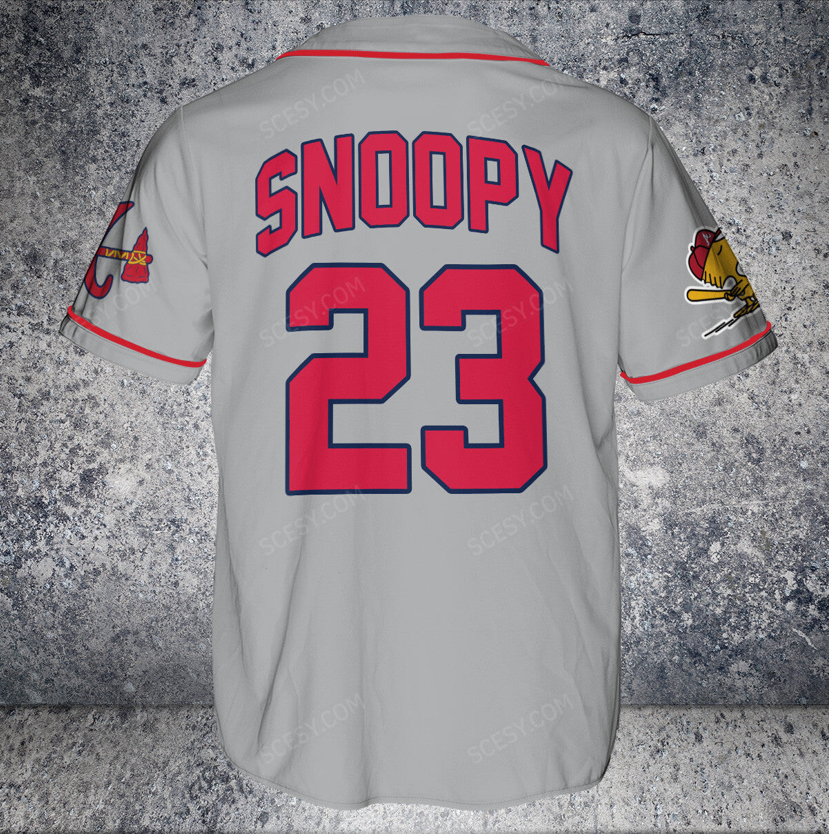 Atlanta Braves PS Baseball Jersey Gray