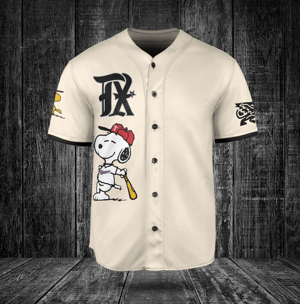 Texas Rangers PS Baseball Jersey Cream
