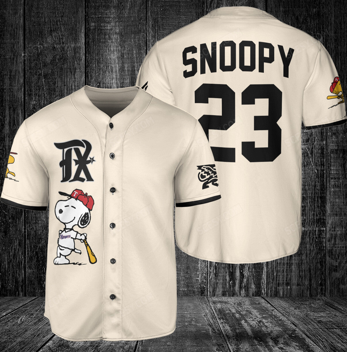 Texas Rangers PS Baseball Jersey Cream