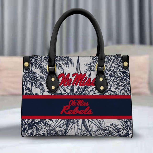 Customized Ole Miss Rebels NCAA Leather Hand Bag - 503HL- HB017