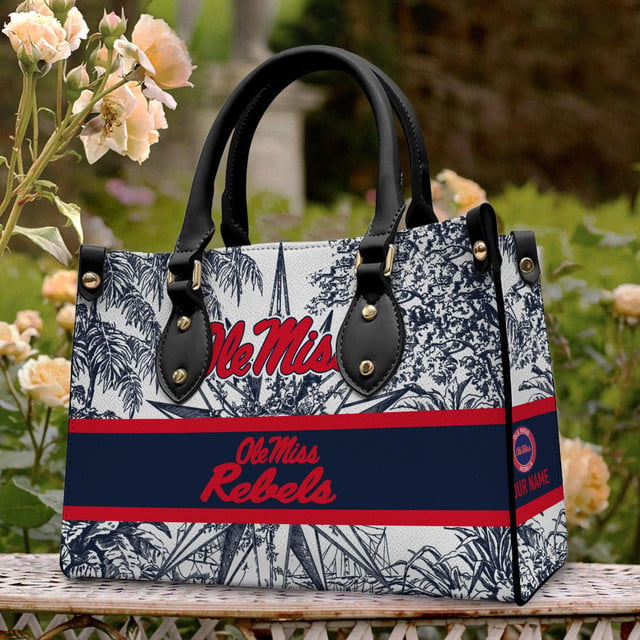 Customized Ole Miss Rebels NCAA Leather Hand Bag - 503HL- HB017