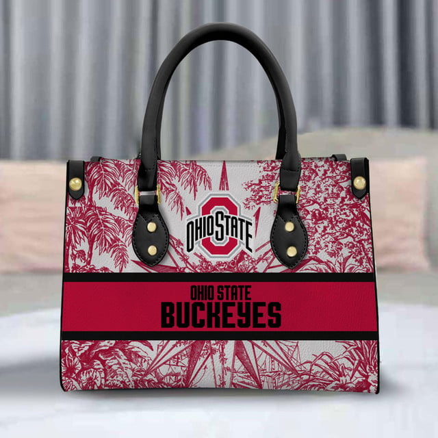 Customized Ohio State Buckeyes NCAA Leather Hand Bag - 503HL- HB016
