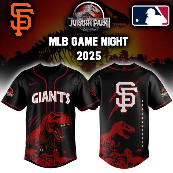 San Francisco Giants x Jurassic Park Game Night T-Rex Jersey 2025 Editons Limited