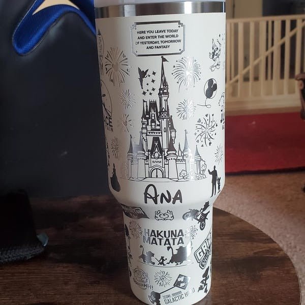 Custom Name Disneyland Inspired Stanley Style Engraved Tumbler 40 OZ