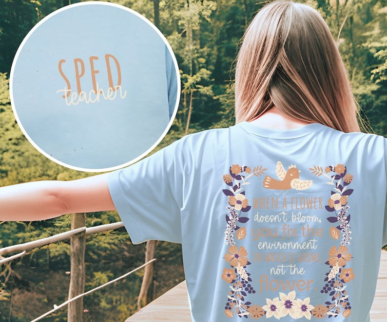 Custom Name SPED Teacher Shirt Cute Special Education Shirt