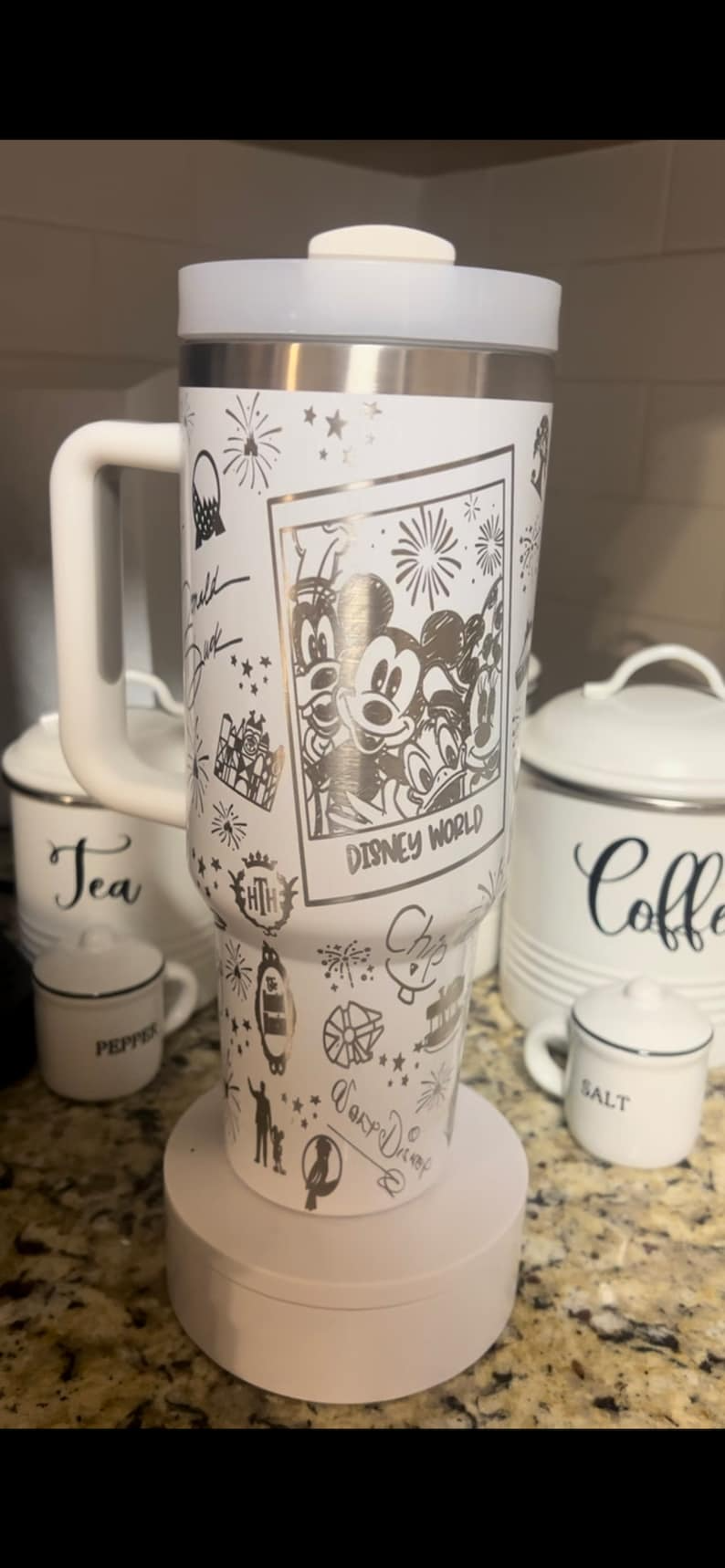 Mouse World Signature 40oz Engraved Tumbler