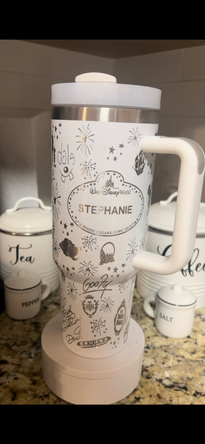 Mouse World Signature 40oz Engraved Tumbler