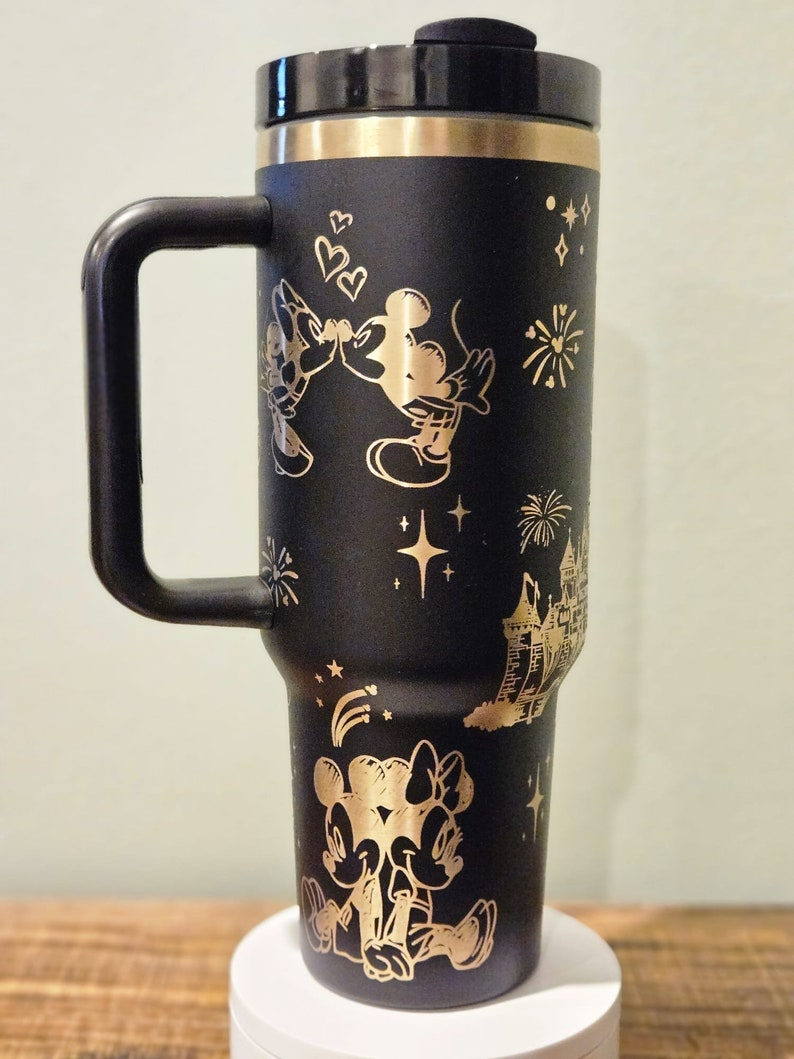 Beautiful Mickey and Minnie Stanley Cup Stainless Steel 40 Oz Tumbler