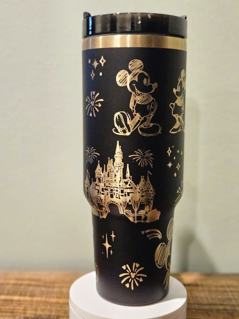 Beautiful Mickey and Minnie Stanley Cup Stainless Steel 40 Oz Tumbler