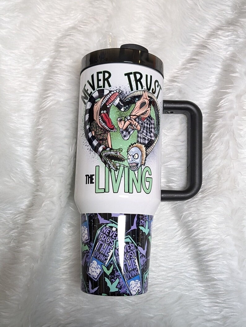 Beetlejuice Never Trust the Living 40oz Tumbler