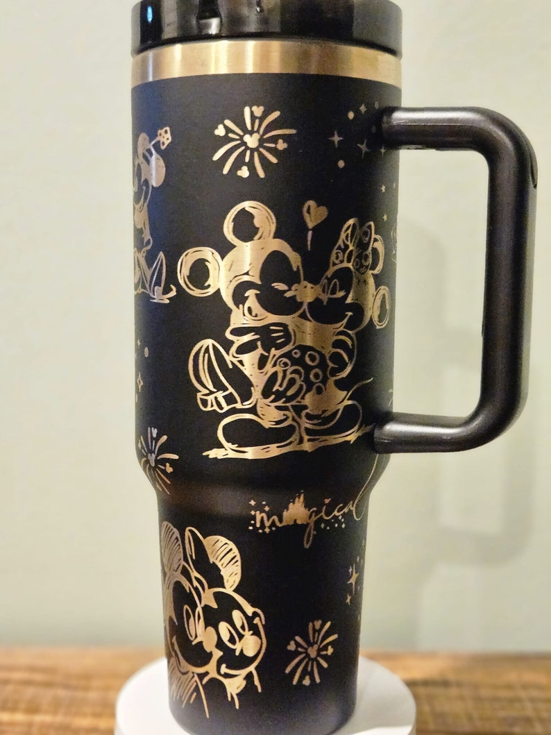 Beautiful Mickey and Minnie Stanley Cup Stainless Steel 40 Oz Tumbler