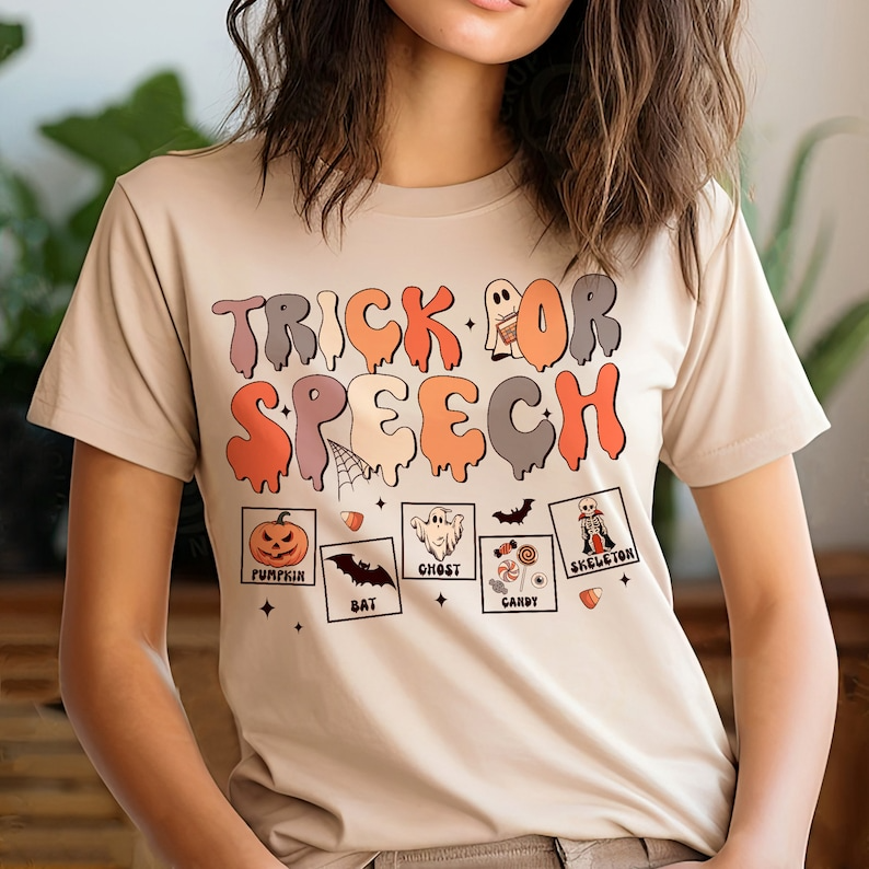 Trick Or Speech Shirt, Halloween Speech Therapy Shirt, Speech Language Pathology Shirt