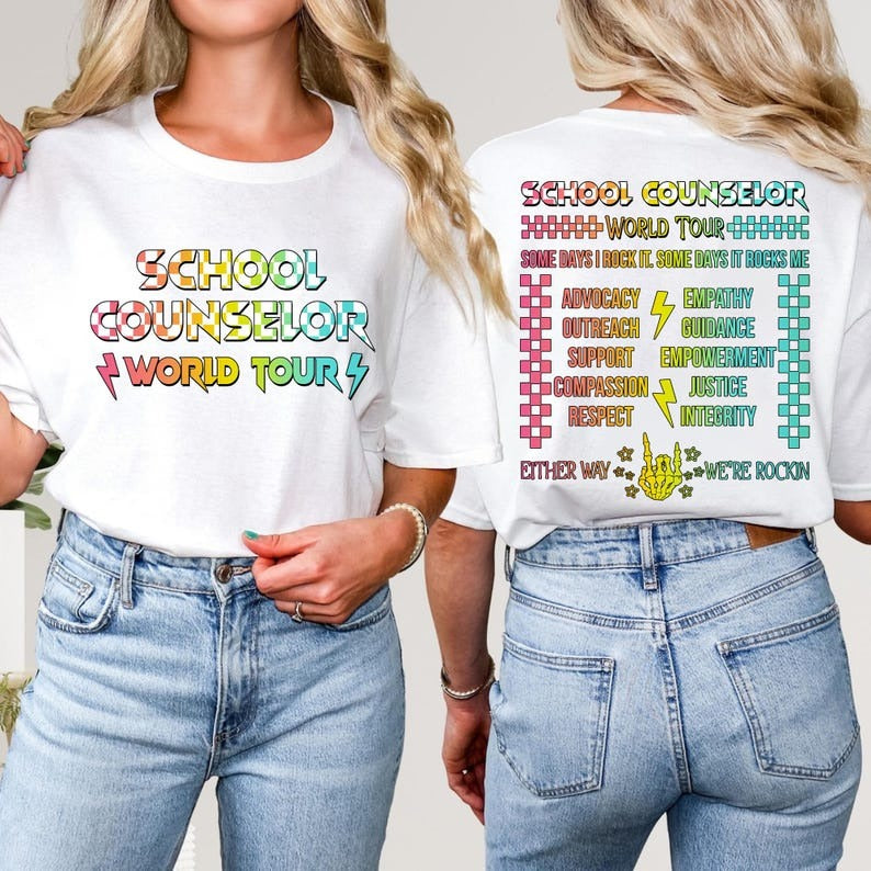 School Counselor World Tour Shirt, School Behavior Therapist T-Shirt