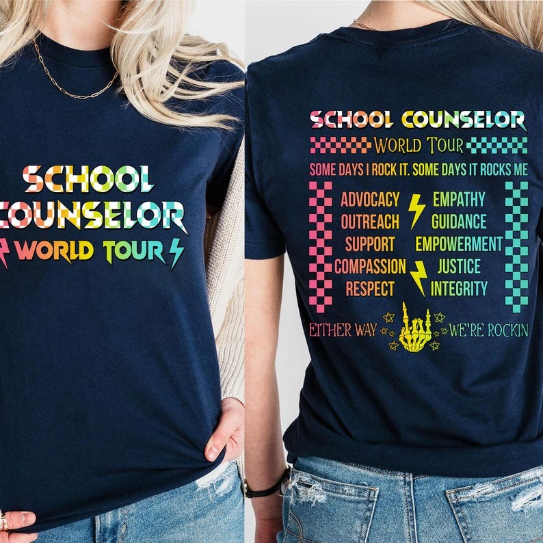 School Counselor World Tour Shirt, School Behavior Therapist T-Shirt