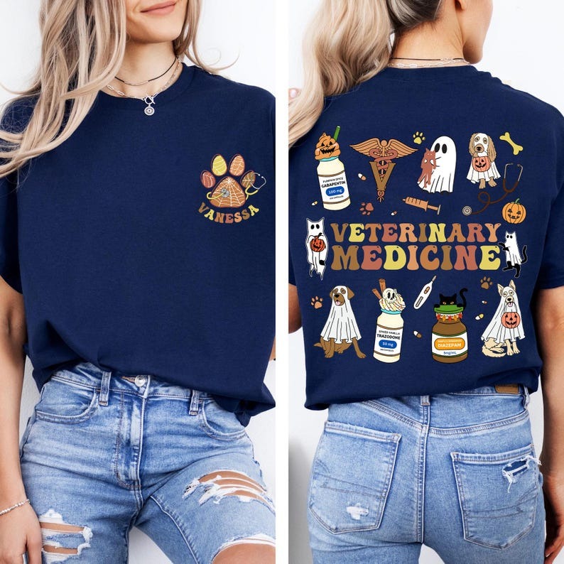 Custom Vet Crew Halloween Shirt, Vet Squad, Vet Receptionist Gift