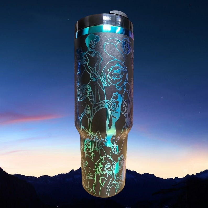 Disney Villains Inspired Stanley Style Engraved Tumbler 40 OZ