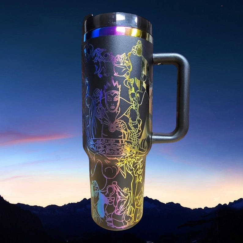 Disney Villains Inspired Stanley Style Engraved Tumbler 40 OZ