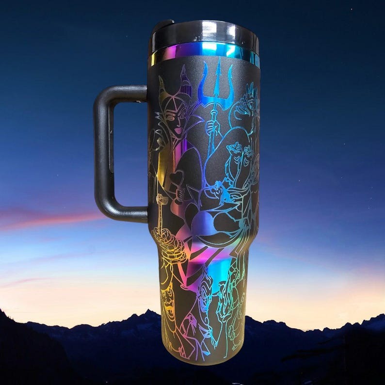 Disney Villains Inspired Stanley Style Engraved Tumbler 40 OZ