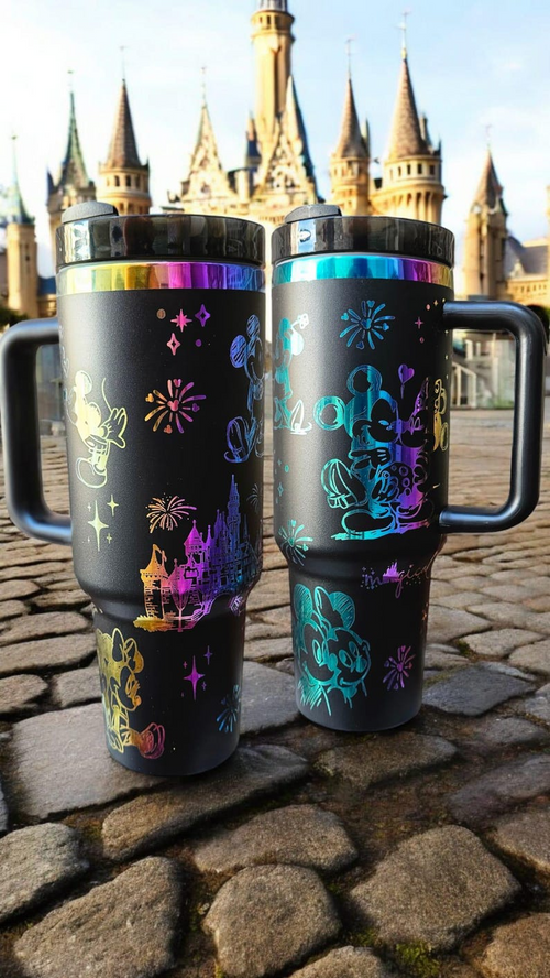 Beautiful Mickey and Minnie Stanley Cup Stainless Steel 40 Oz Tumbler