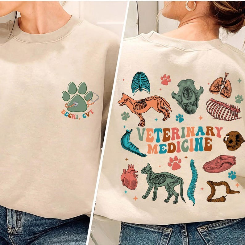 Custom Veterinary Anatomy Shirt, Veterinary Medicine Student Shirt