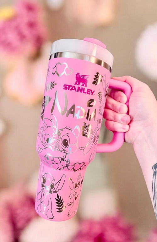 Custom Name Stitch Engraved Lilo And Stitch 2025 40 Oz Tumbler