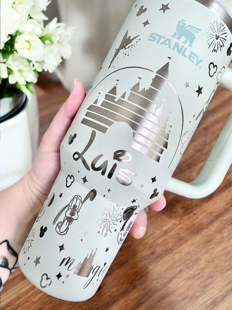 Personalized Disney Castle Engraved Tumbler 40 oz